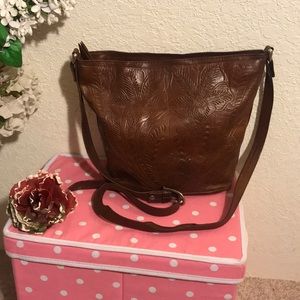 Gabriel fine  leather tooled Crossbody